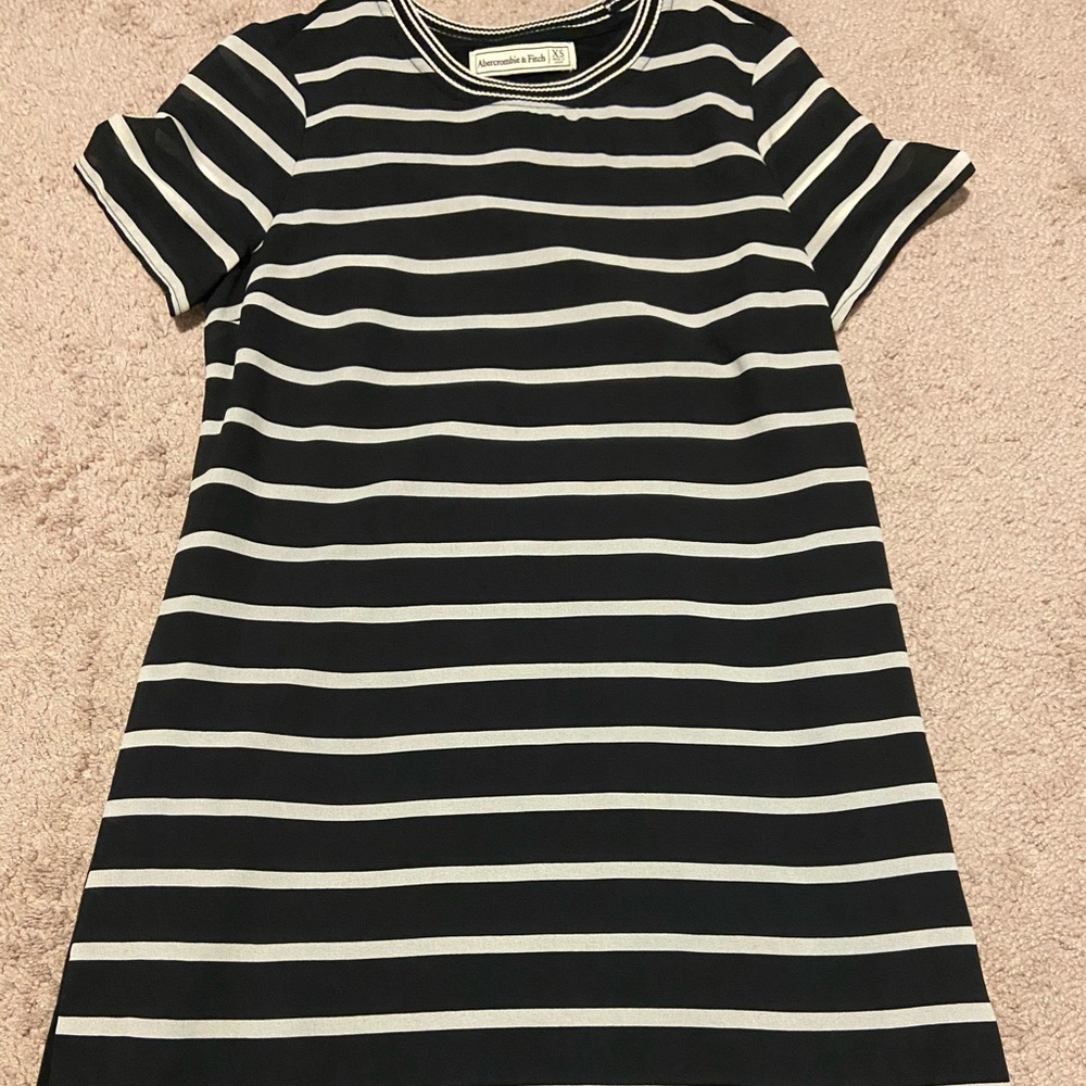 Black and White Shift Sun Dress XS